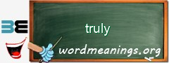 WordMeaning blackboard for truly